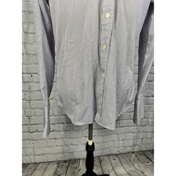 Charles Tyrwhitt Mens 16/35 Slim Fit French Cuff Dress Shirt Purple,White Stripe - Picture 5 of 10